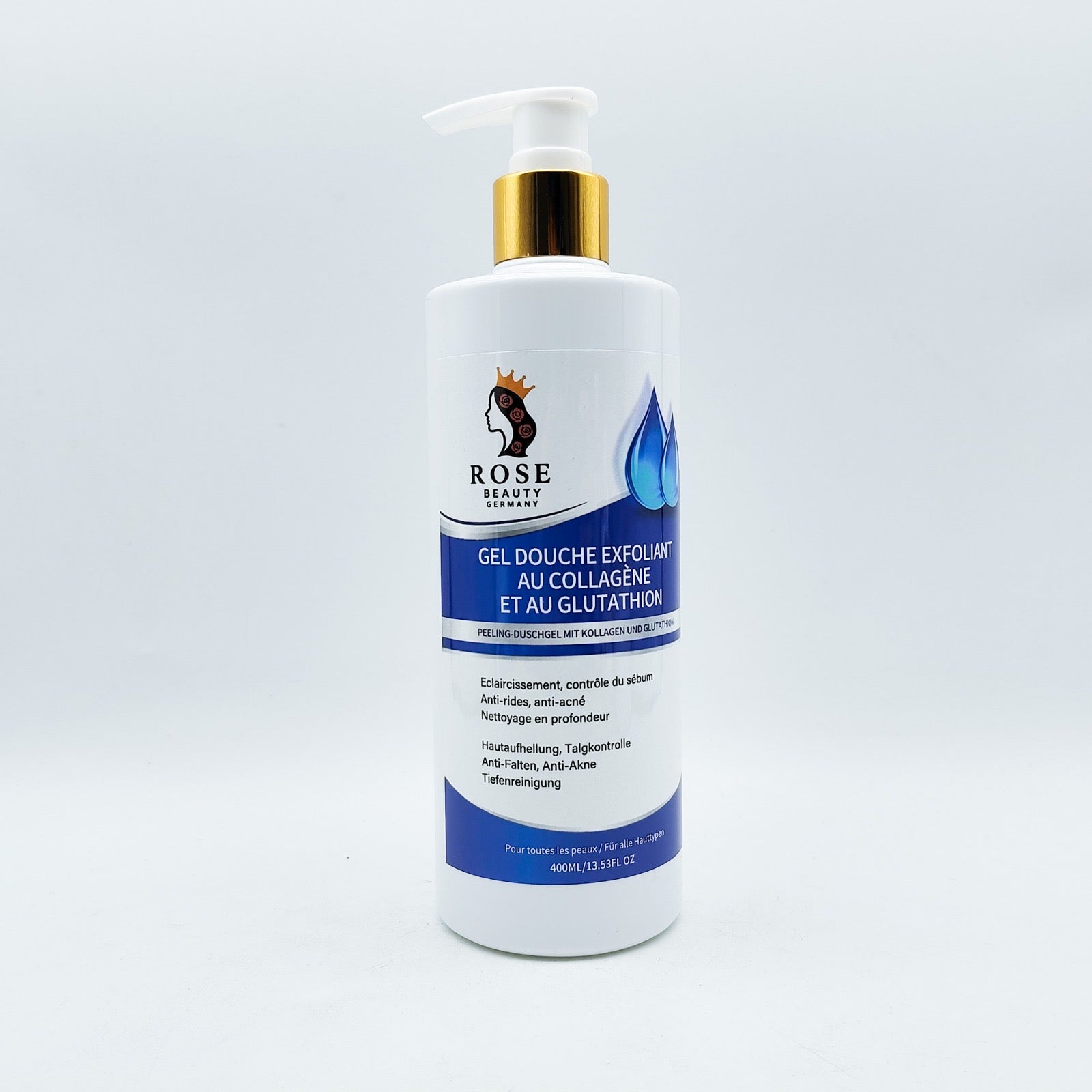 Gel douche exfoliant
 AU COLLAGÈNE ET AU GLUTATHIONE